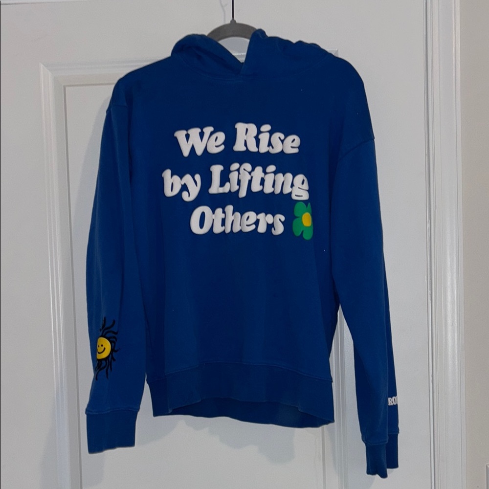 Blue Hoodie with Motivational Print